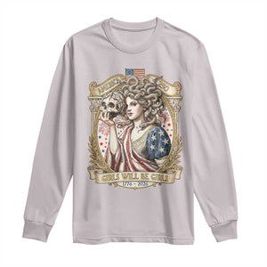 Feminist Medusa Girls Will Be Girls Long Sleeve Shirt USA 250 Anniversary Gift TS12 Ice Gray Print Your Wear