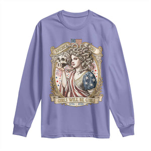 Feminist Medusa Girls Will Be Girls Long Sleeve Shirt USA 250 Anniversary Gift TS12 Violet Print Your Wear
