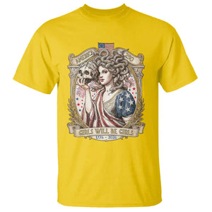 Feminist Medusa Girls Will Be Girls T Shirt USA 250 Anniversary Gift TS12 Daisy Print Your Wear