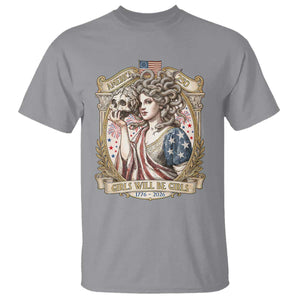Feminist Medusa Girls Will Be Girls T Shirt USA 250 Anniversary Gift TS12 Sport Gray Print Your Wear