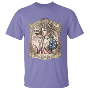 Feminist Medusa Girls Will Be Girls T Shirt USA 250 Anniversary Gift TS12 Violet Print Your Wear
