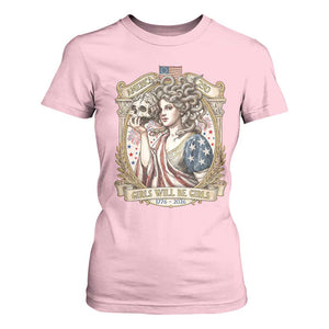 Feminist Medusa Girls Will Be Girls T Shirt For Women USA 250 Anniversary Gift TS12 Light Pink Print Your Wear