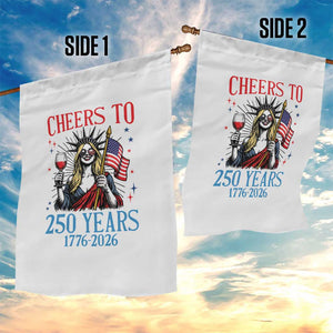 Funny Patriotic Statue Of Liberty Garden Flag Cheers To 250 Years TS12 Print Your Wear