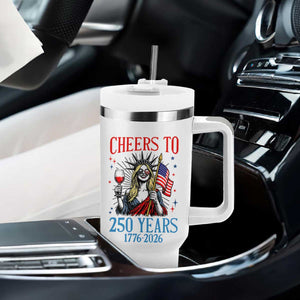 Funny Patriotic Statue Of Liberty Tumbler With Handle Cheers To 250 Years TS12 Print Your Wear