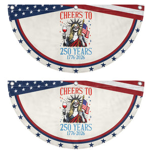 Funny Statue Of Liberty Patriotic Fan Flag Cheers To 250 Years