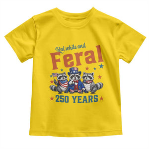 Funny Raccoon Red White And Feral America 250 Toddler T Shirt TS12 Daisy Print Your Wear