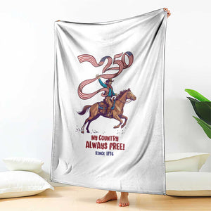 Funny Patriotic Cowboy Throw Blanket My Country Always Free USA Pride TS12 Print Your Wear