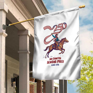 Funny Patriotic Cowboy Garden Flag My Country Always Free USA Pride TS12 Print Your Wear