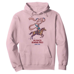 Funny Patriotic Cowboy Hoodie My Country Always Free USA Pride TS12 Light Pink Print Your Wear