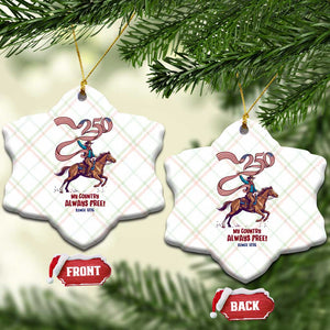 Funny Patriotic Cowboy Ceramic Ornament My Country Always Free USA Pride TS12 Print Your Wear