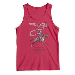 Funny Patriotic Cowboy Tank Top My Country Always Free USA Pride TS12 Red Print Your Wear
