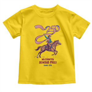 Funny Patriotic Cowboy Toddler T Shirt My Country Always Free USA Pride TS12 Daisy Print Your Wear