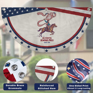 Funny Cowboy Patriotic Fan Flag My Country Always Free USA Pride