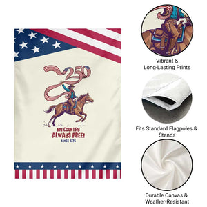 Funny Patriotic Cowboy Garden Flag My Country Always Free USA Pride TS12 Print Your Wear