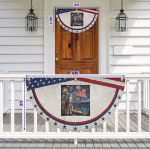 Starry Night Cat Patriotic Fan Flag Cat Lover Gift