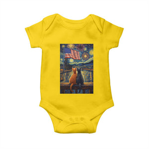 Starry Night Cat Patriotic American Pride Baby Onesie TS12 Daisy Print Your Wear