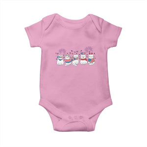 Patriotic Cat Lover Gift Baby Onesie America 250 Anniversary TS12 Light Pink Print Your Wear