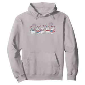 Patriotic Cat Lover Gift Hoodie America 250 Anniversary TS12 Ice Gray Print Your Wear