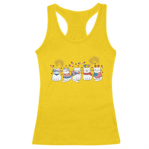 Patriotic Cat Lover Gift Racerback Tank Top America 250 Anniversary TS12 Daisy Print Your Wear