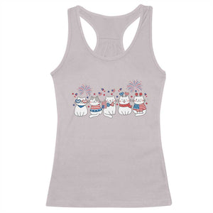 Patriotic Cat Lover Gift Racerback Tank Top America 250 Anniversary TS12 Ice Gray Print Your Wear