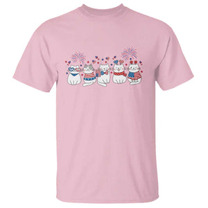 Patriotic Cat Lover Gift T Shirt America 250 Anniversary TS12 Light Pink Print Your Wear