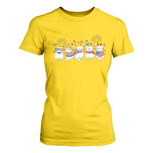 Patriotic Cat Lover Gift T Shirt For Women America 250 Anniversary TS12 Daisy Print Your Wear