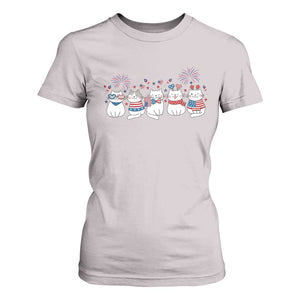 Patriotic Cat Lover Gift T Shirt For Women America 250 Anniversary TS12 Ice Gray Print Your Wear