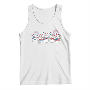 Patriotic Cat Lover Gift Tank Top America 250 Anniversary TS12 White Print Your Wear