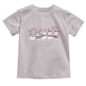Patriotic Cat Lover Gift Toddler T Shirt America 250 Anniversary TS12 Ice Gray Print Your Wear