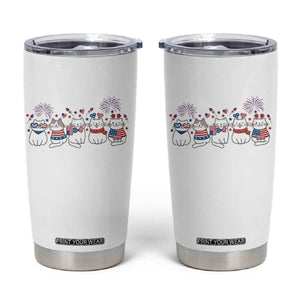 Patriotic Cat Lover Gift Tumbler Cup America 250 Anniversary TS12 White Print Your Wear