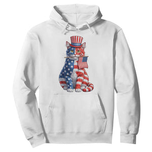 Proud American Cat Lover Hoodie Patriotic Animal Lover Gift TS12 White Print Your Wear