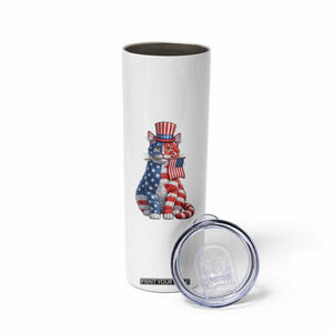 Proud American Cat Lover Skinny Tumbler Patriotic Animal Lover Gift TS12 Print Your Wear