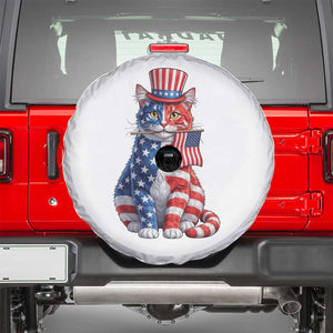 Proud American Cat Lover Spare Tire Cover Patriotic Animal Lover Gift TS12 Black Print Your Wear