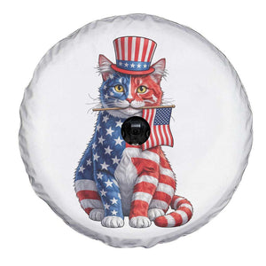 Proud American Cat Lover Spare Tire Cover Patriotic Animal Lover Gift TS12 Print Your Wear