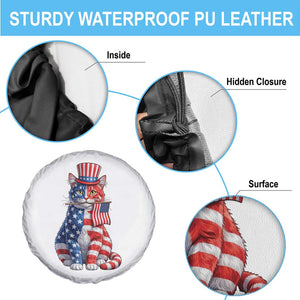 Proud American Cat Lover Spare Tire Cover Patriotic Animal Lover Gift TS12 Print Your Wear
