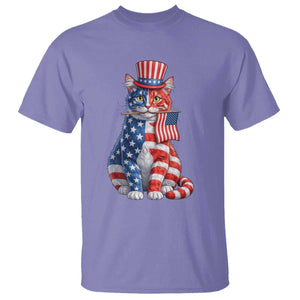 Proud American Cat Lover T Shirt Patriotic Animal Lover Gift TS12 Violet Print Your Wear