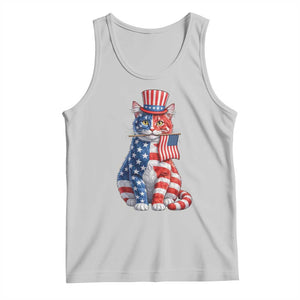 Proud American Cat Lover Tank Top Patriotic Animal Lover Gift TS12 Ash Print Your Wear
