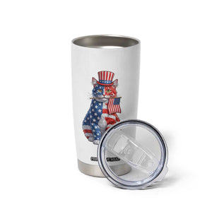 Proud American Cat Lover Tumbler Cup Patriotic Animal Lover Gift TS12 Print Your Wear