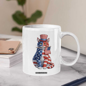 Proud American Cat Lover Coffee Mug Patriotic Animal Lover Gift TS12 Print Your Wear