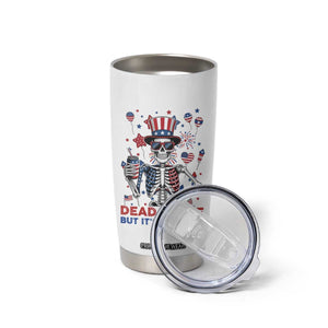 Funny Skeleton Dead Inside But Its Freedom Tumbler Cup Patriotic Gift TS12 Print Your Wear