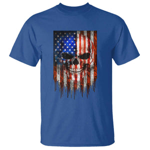 Patriotic Skull American Flag USA Pride T Shirt TS12 Royal Blue Print Your Wear