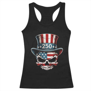 American Flag Skull Patriotic Pride Racerback Tank Top USA 250 Anniversary TS12 Black Print Your Wear