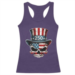American Flag Skull Patriotic Pride Racerback Tank Top USA 250 Anniversary TS12 Purple Print Your Wear