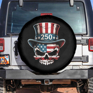 American Flag Skull Patriotic Pride Spare Tire Cover USA 250 Anniversary TS12 No hole Black Print Your Wear