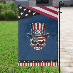 American Flag Skull Patriotic Pride Garden Flag USA 250 Anniversary TS12 Classic Blue Black Print Your Wear