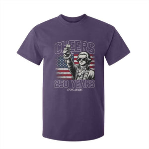 Patriotic Thomas Jefferson T Shirt For Kid Cheers To 250 Years TS12 Purple Print Your Wear