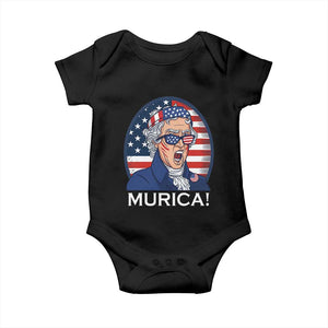 Funny Murica Thomas Jefferson Baby Onesie Founding Father Gift TS12 Black Print Your Wear