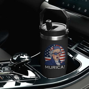 Funny Murica Thomas Jefferson Flip Straw Tumbler Founding Father Gift TS12 Print Your Wear