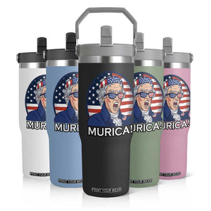 Funny Murica Thomas Jefferson Flip Straw Tumbler Founding Father Gift TS12 Print Your Wear
