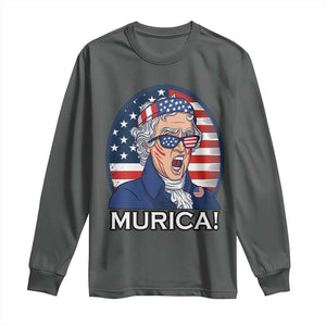 Funny Murica Thomas Jefferson Long Sleeve Shirt Founding Father Gift TS12 Dark Heather Print Your Wear